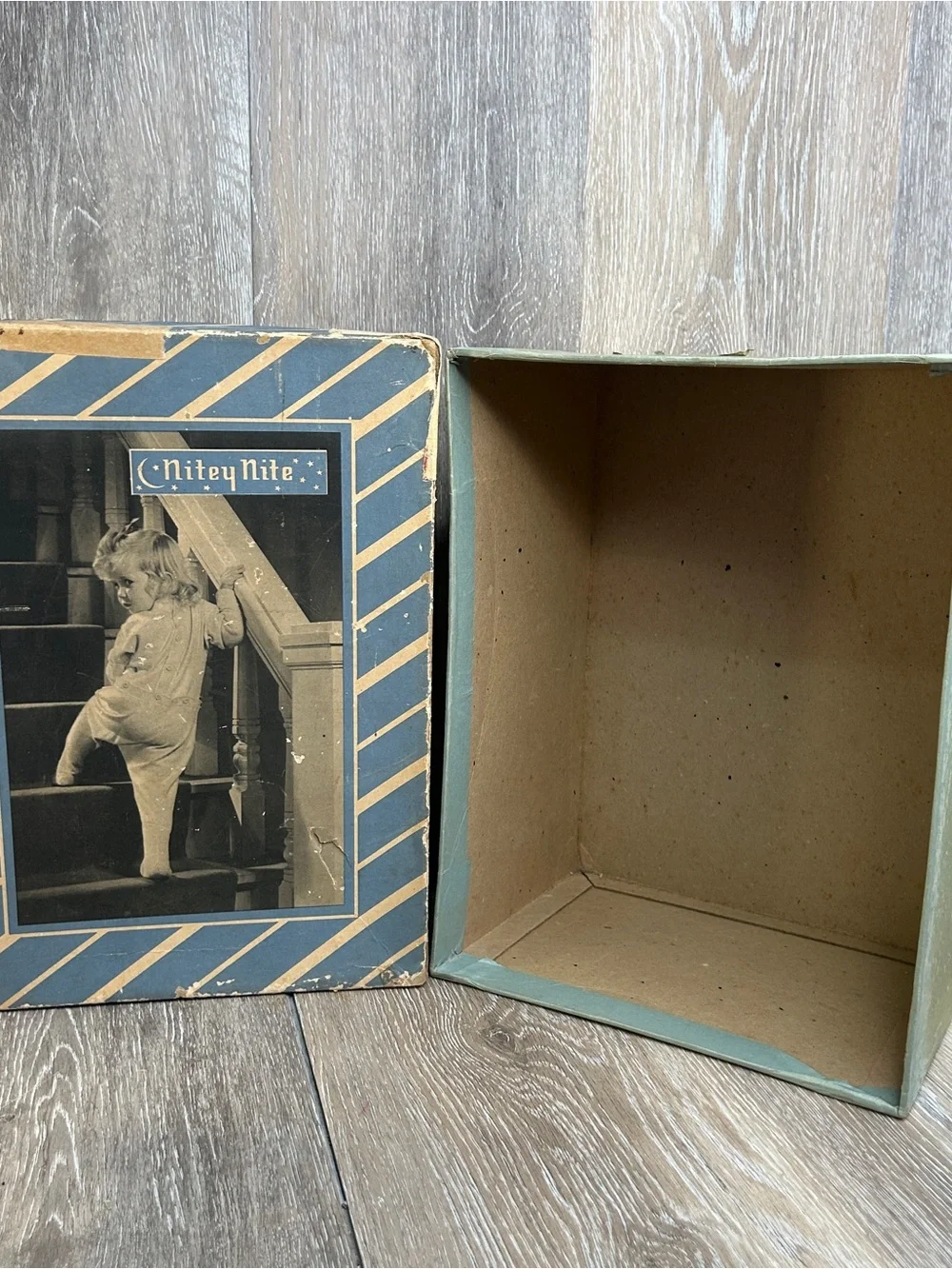Vintage Nitey Nite Sleepwear Box Nursery Decor